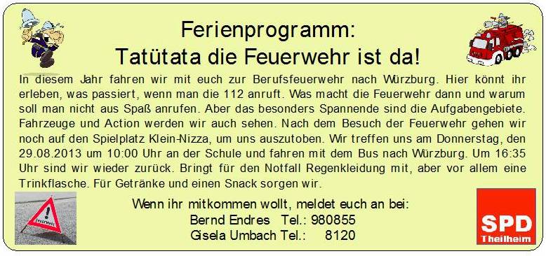 Ferienprogramm 2013